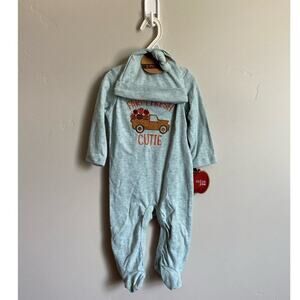 Chick Pea 6-9m "Farm Fresh Cutie" Fall Sleeper with Matching Hat